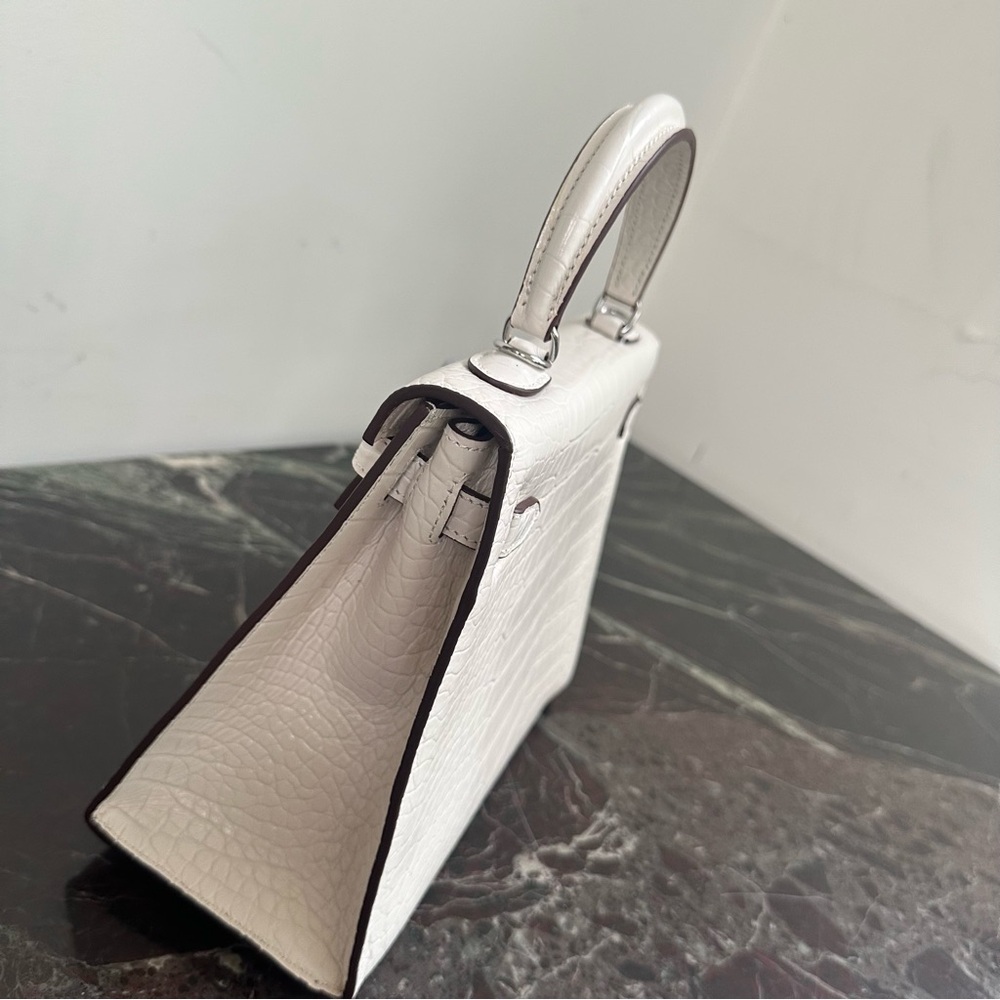 Fashion Leather Bag Sliver Lock with Crocodile pattern - Picture 10 of 14